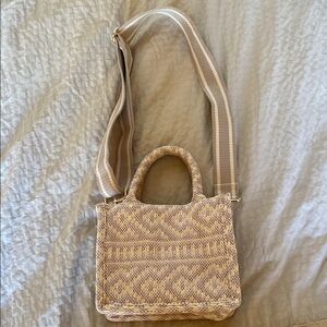 Stylish Beige Patterned Women's Bag